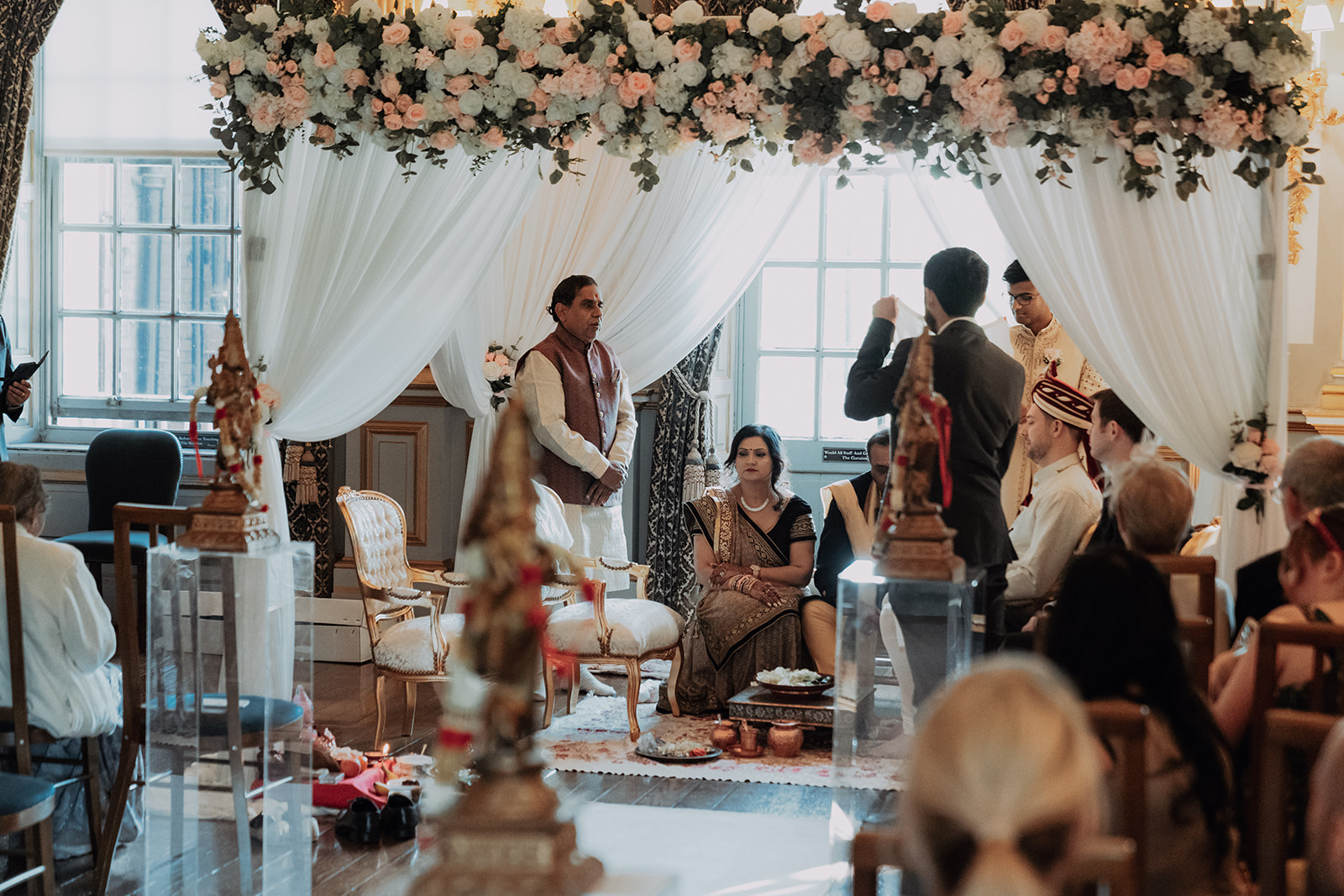 A Mendap wedding ceremony set up at Knowsley Hall