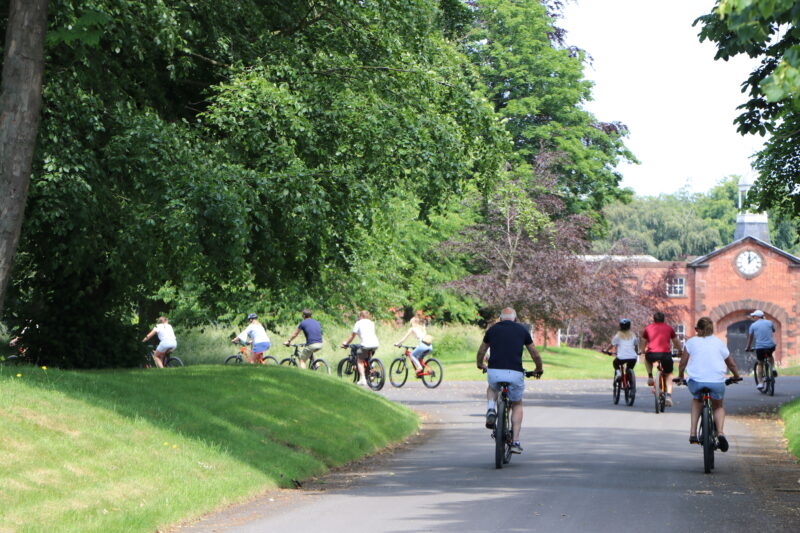 Cyclist on the Knowsley Estate