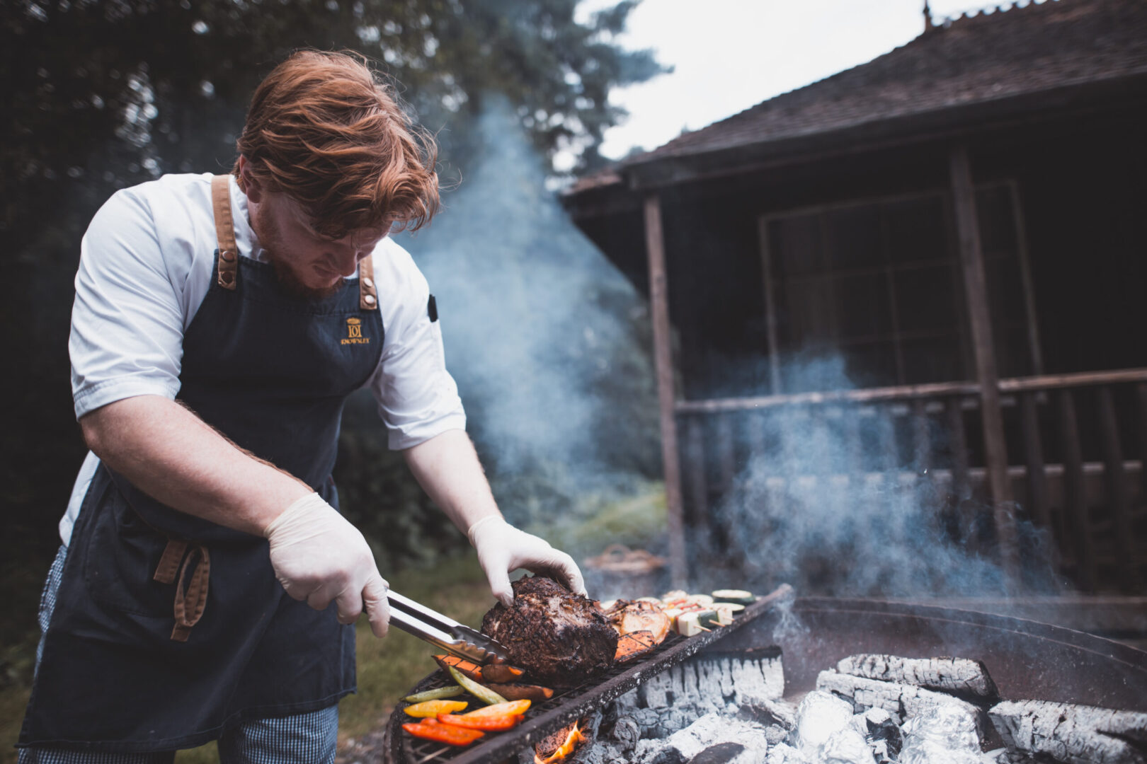 Outdoor cooking at Knowsley Hall